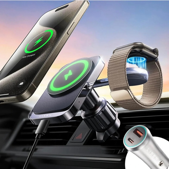 2 in 1 for 18W MagSafe Car Mount Charger - Picture 1 of 10